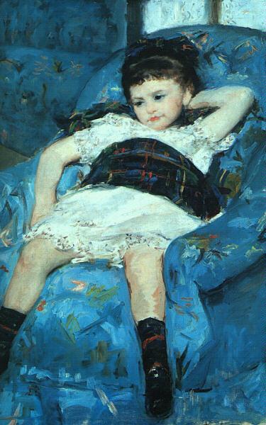 Mary Cassatt Little Girl in a Blue Armchair China oil painting art